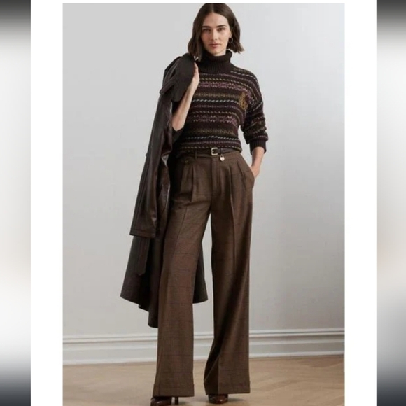 Ralph Lauren Pants - Ralph Lauren Wool Preppy Classic Checked Plaid Quiet Luxury Casual Comfy Pants